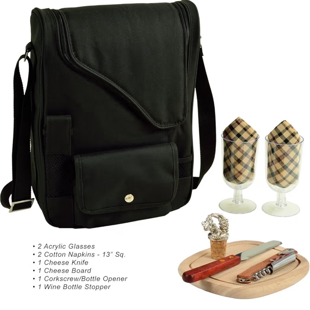 Picnic at Ascot Black Insulated Wine Bag NWOT - Picture 7 of 7